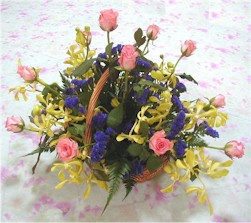 Ankara Emrah Mahallesi �i�ek g�nderme  pembe g�llerden sepetde
