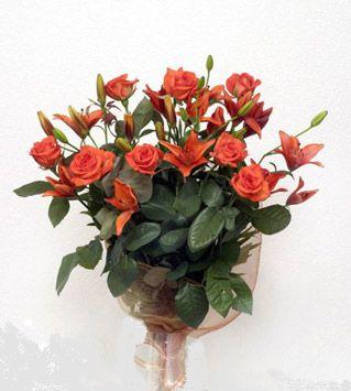 9 adet g�l ve 3 adet lilyum �i�egi buketi   Ankara Ayval� Mahallesi �i�ek g�nderme sitemiz g�venlidir 