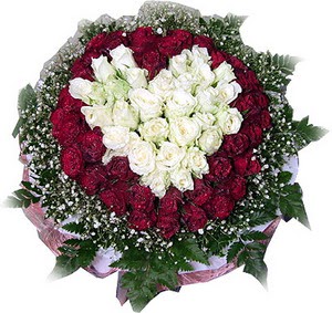  Ankara 23 Nisan Mahallesi �i�ek�i ma�azas�  27 adet kirmizi ve beyaz g�l sepet i�inde
