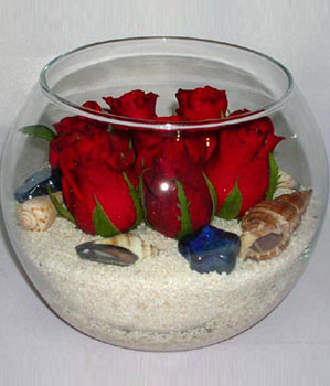 Cam fanus i�eirsinde 9 adet kirmizi g�l  Ankara Yayla Mahallesi �i�ek yolla 