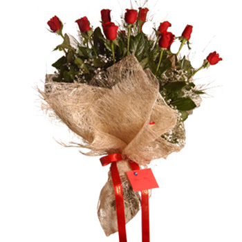  Ankara Bas�nevleri Mahallesi �i�ek sipari�i  10 adet k�rm�z� g�lden g�rsel buket