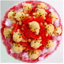 Ankara Y�kseltepe Mah �i�ek g�nderme  15 li ay� buketi Teddy Bear Bouquet