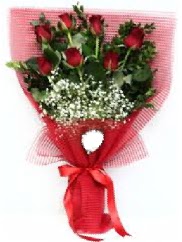 7 adet k�rm�z� g�lden buket tanzimi  Ankara Ayval� Mahallesi �i�ek g�nderme sitemiz g�venlidir 