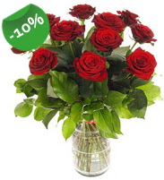 11 adet vazo i�erisinde k�rm�z� g�l  Ankara Aktepe �nternetten �i�ek sipari�i 