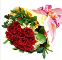 12 adet k�rm�z� g�l ve papatyalar  Ankara Kalaba �i�ek�i 