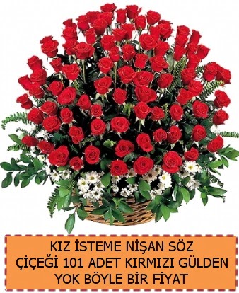 101 G�ll� s�z ni�an k�z isteme �i�e�i  Ankara P�narba�� Mahallesi sevgilime hediye �i�ek 