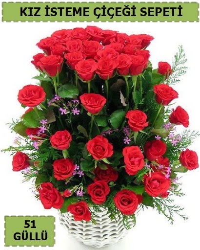 51 ADET KIRMIZI G�LDEN KIZ �STEME SEPET�  Ankara Emrah Mahallesi �i�ek g�nderme 
