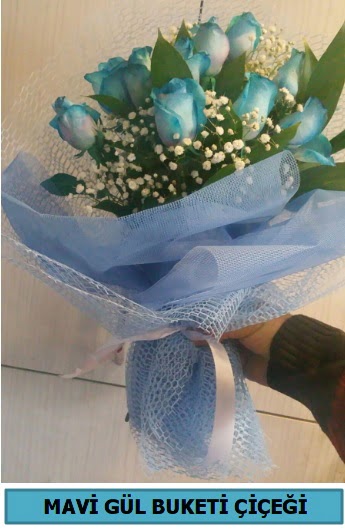 12 adet mavi g�lden mavi buket  Ankara �i�ekli Mahallesi Oran 14 �ubat sevgililer g�n�