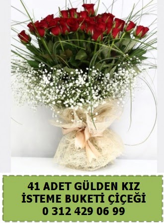41 k�rm�z� g�lden k�z isteme �i�e�i buketi  Ankara Sanatoryum �i�ek ma�azas� w