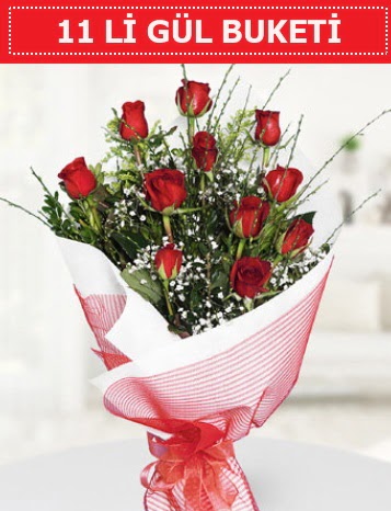 11 adet k�rm�z� g�l buketi A�k budur  Ankara Sanatoryum �i�ek ma�azas� 