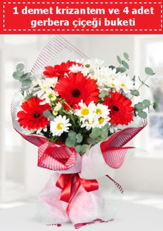 Krizantem ve Gerbera Buketi  Ankara Ufuktepe Mahallesi yurti�i �i�ek sipari�i 