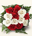  Ankara Etlik Mahallesi �i�ek servisi  10 adet kirmizi beyaz g�ller - anneler g�n� i�in ideal se�imdir -