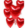  Ankara �i�ekli Mahallesi �i�ek�iler  17 adet FOLYO kalp g�r�n�m�nde u�an balon