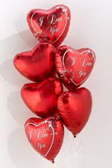  Ankara A�a��e�lence Mahallesi cicekciler  6 adet kirmizi folyo kalp u�an balon buketi