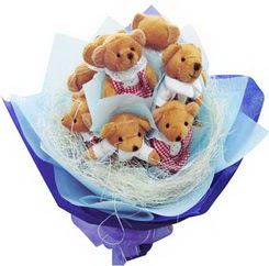 12 adet hediye ayicik bear demeti  Ankara �ncirli �i�ek sat��� 