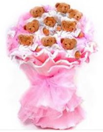 11 adet ayiciktan teddy bear buketi  Ankara �ncirli Mahallesi �i�ek yolla 