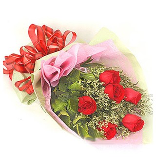  Ankara Etlik Mahallesi �i�ek servisi  6 adet k�rm�z� g�lden buket
