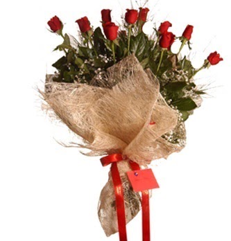  Ankara Bas�nevleri Mahallesi �i�ek sipari�i  10 adet k�rm�z� g�lden g�rsel buket