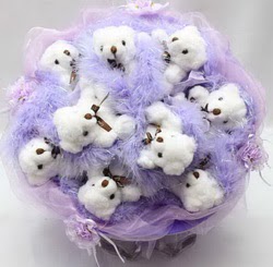  Ankara Hisar Mahallesi online �i�ek�i  9 lu ay� buketi Teddy Bear Bouquet