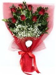 7 adet k�rm�z� g�lden buket tanzimi  Ankara Ayval� Mahallesi �i�ek g�nderme sitemiz g�venlidir 