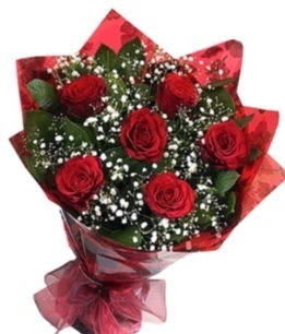 6 adet k�rm�z� g�lden buket  Ankara Ku�ca��z Mahallesi hediye �i�ek yolla 