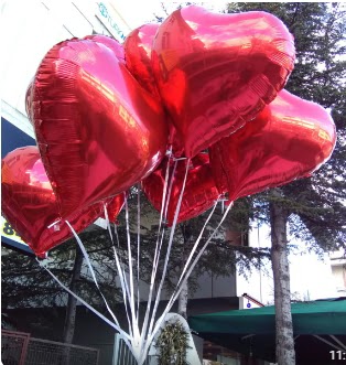 8 adet folyo kalp u�an balon  Ankara �efkat Mahallesi �i�ek online 