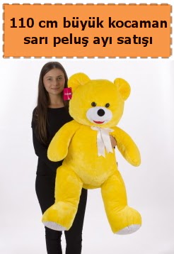 110 cm b�y�k sar� kocaman pelu� ay�  Ankara Emrah Mahallesi �i�ek g�nderme 
